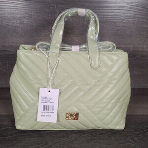 Cavalli Class Rosangella Quilted Crossbody Satchel Leaf Green Women's Purse NWT